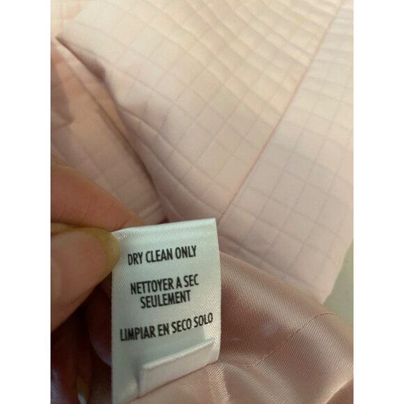 Petite Sophisticate Blazer Jacket Quilted Pink Zip Closure & Collar Small - Picture 5 of 11